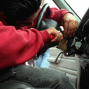 popping steering column