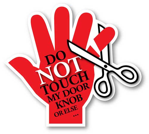 do not touch red hand