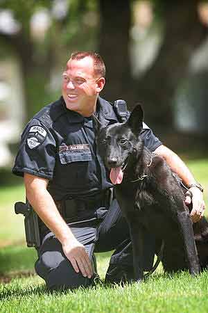 cop with dog