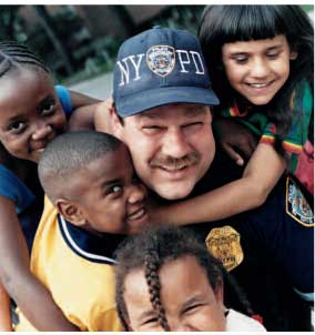 cop with kids